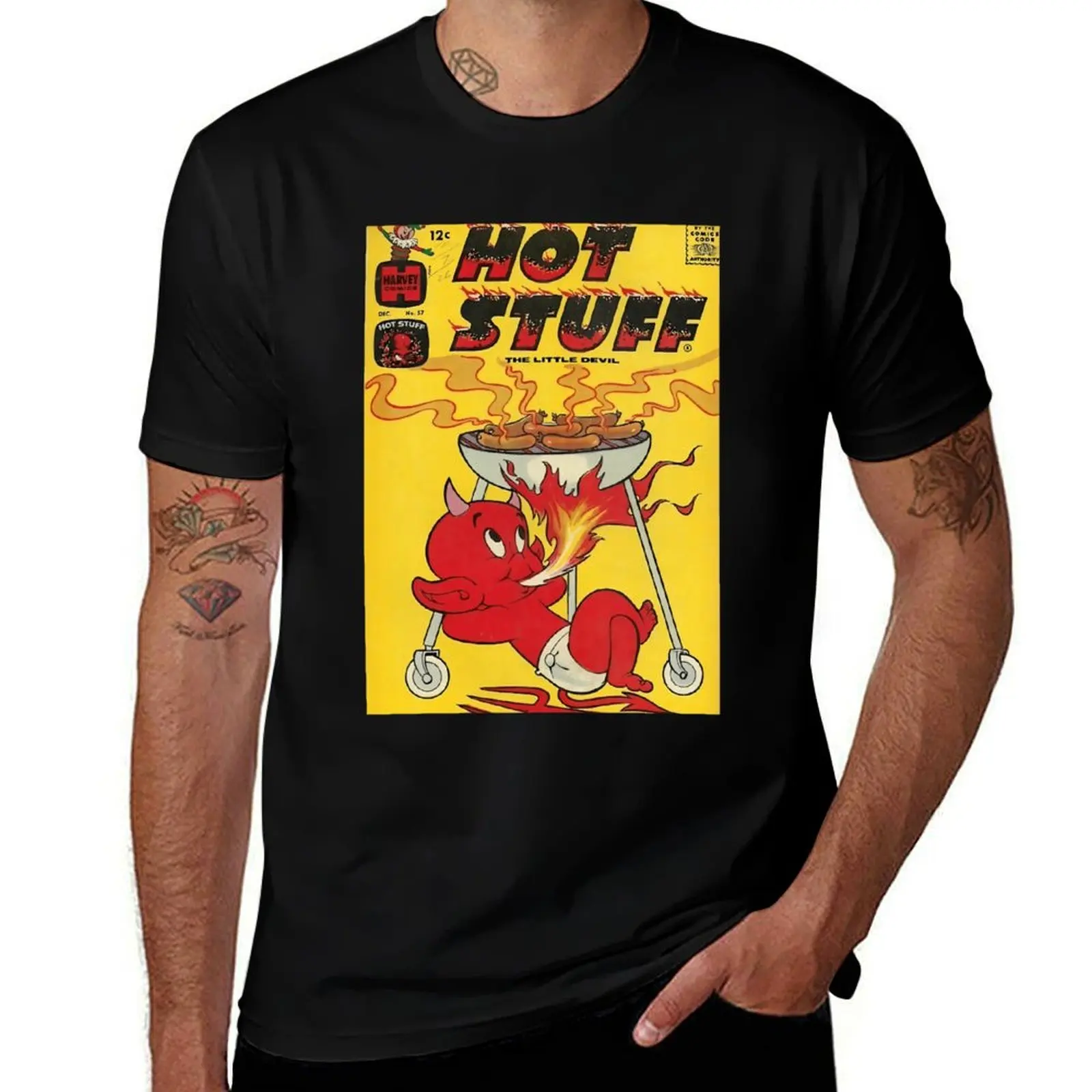 HOT STUFF THE LITTLE DEVIL T-Shirt graphic t shirts for man man t shirt cotton high quality printed t shirts for man T-shirt