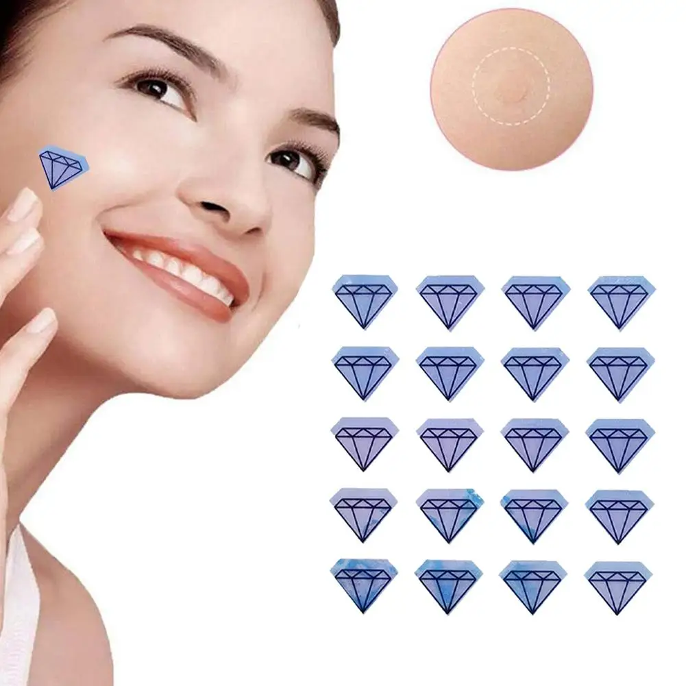 Patch impermeável do acne do diamante do laser, pontos de mancha da espinha, tratamento não-irritante, cuidados faciais, beleza da pele respirável, P3Q4