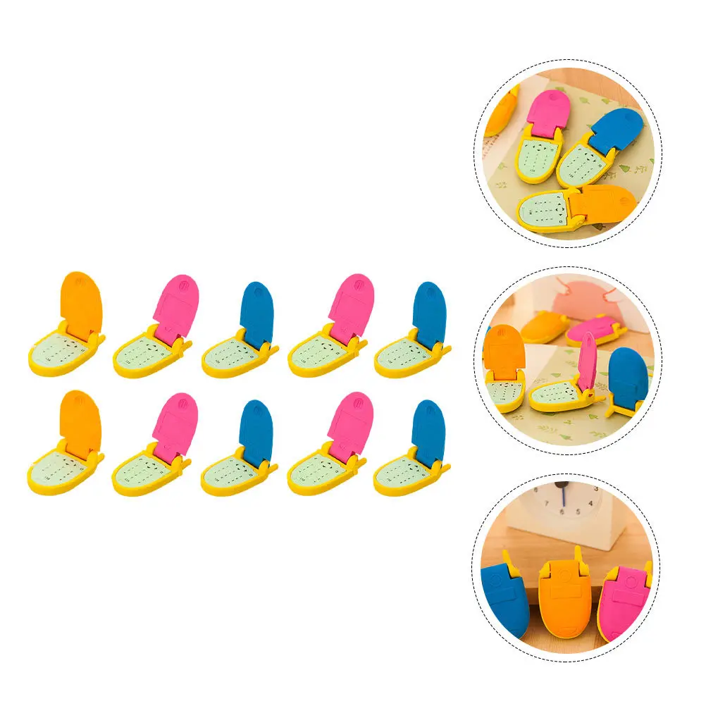

16Pcs Cartoon Phone Shaped Erasers Portable Smooth Removing Erasers for Children Students Stationery Students Stationery