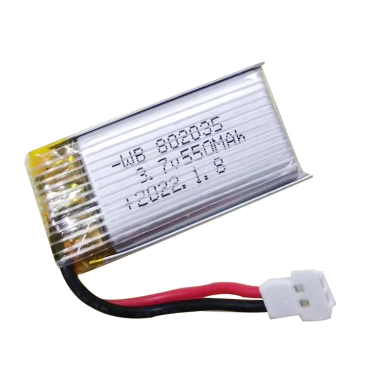 3.7V 500mAh 802035 Rechargeable Battery Pack Connectors for Drones Aircraft