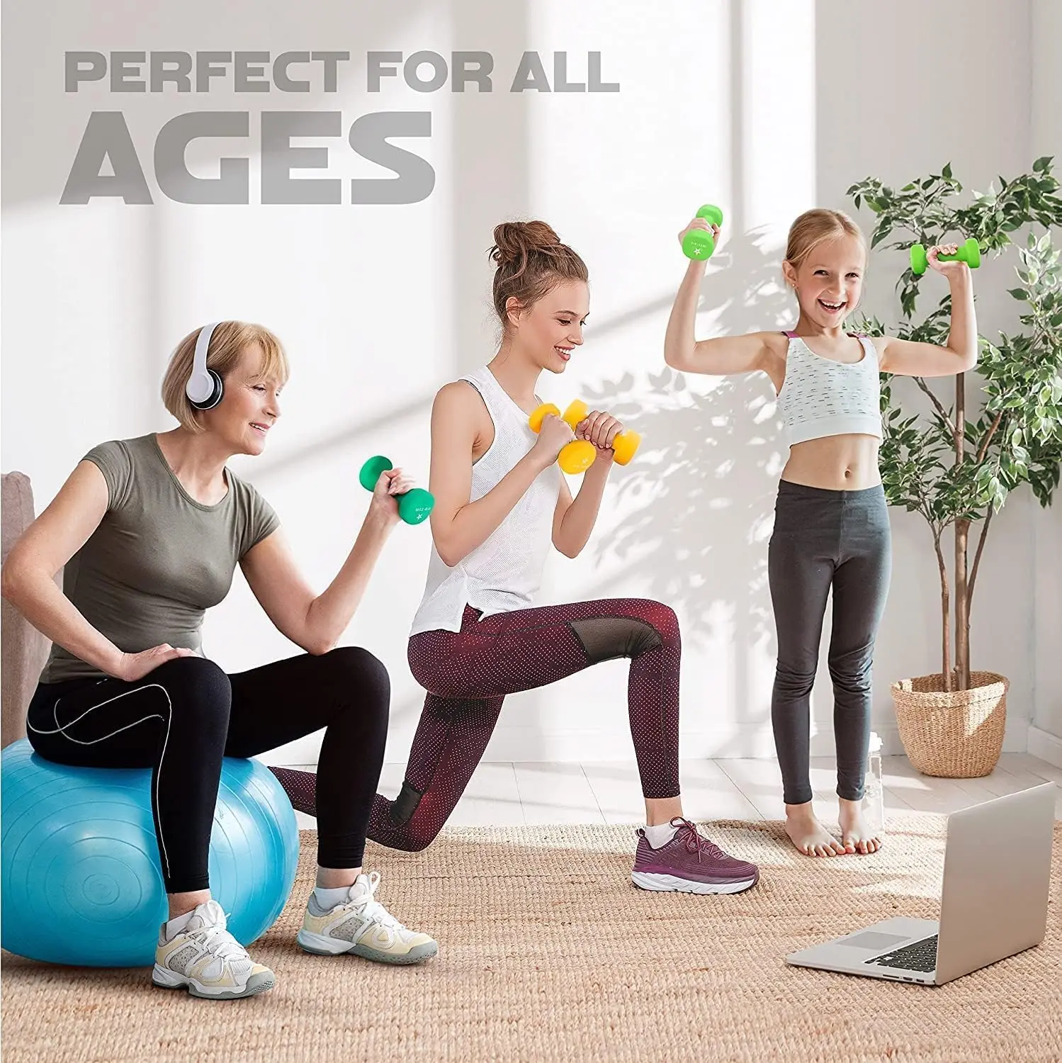 Coated Dumbbell Hand Weight Set 5