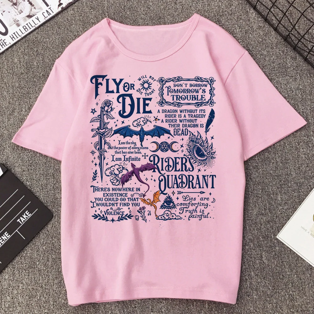 Fourth Wing t shirt women Retro gyaru scene  t shirt y2k cute scene  streetwear cheap