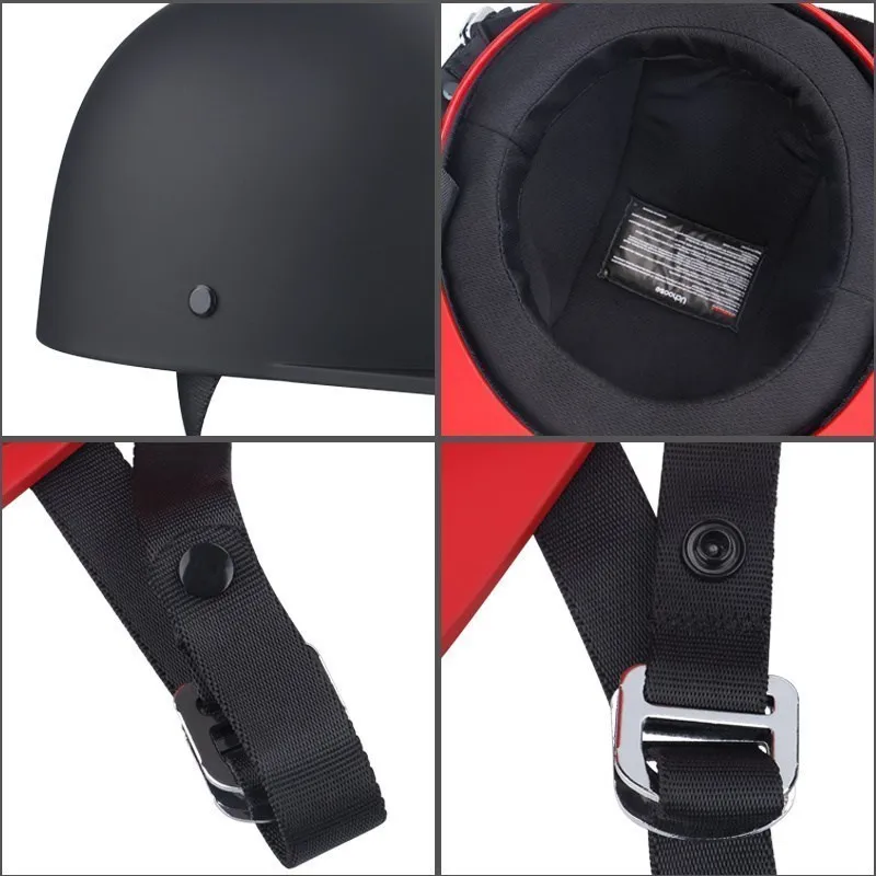 Uchoice الصيف دراجة نارية Casque DS قبعة بيسبول خوذة الرجعية Helmets Face مفتوحة الوجه سكوتر كروزر المروحية العصابات