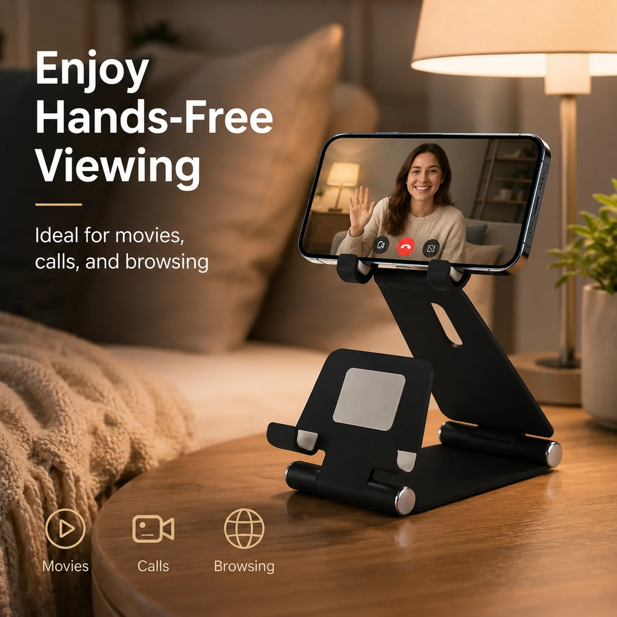 Dual Independent Adjustable Multi-Angle Aluminum Stand for iPad iPhone, Tablet Phone Holder, Ventilated Cable Management