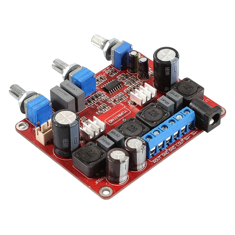 TPA3123 Audio Board Module DC12-24V 2.1 Triple Channel Amplifier Board 2X25w+50W Subwoofer Module Easy Install