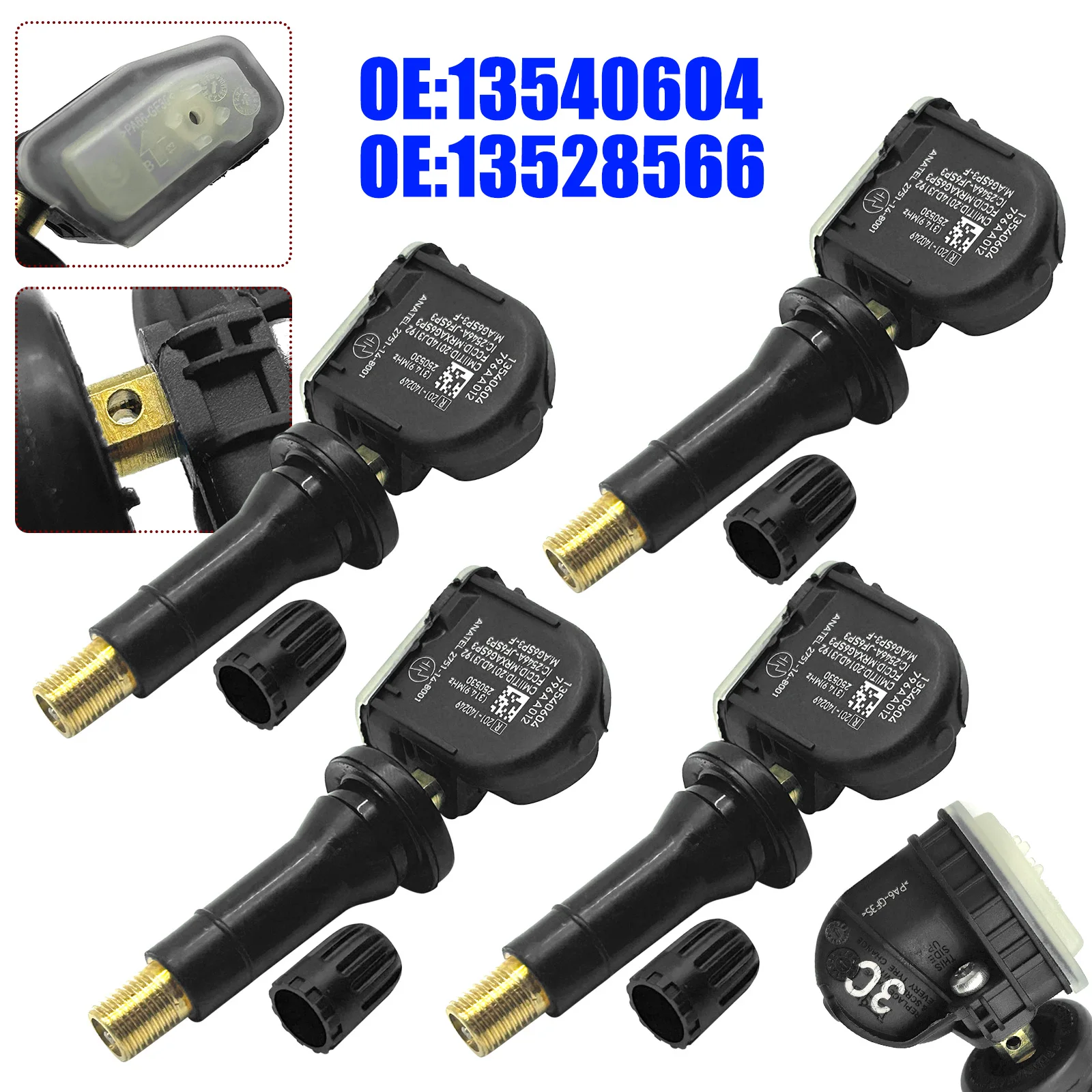 

4 шт. 13540604 Датчик давления в шинах TPMS 315 МГц для Buick Allure Cascada Chevrolet Camaro Tahoe Volt GMC Acadia Cadillac ATS CTS
