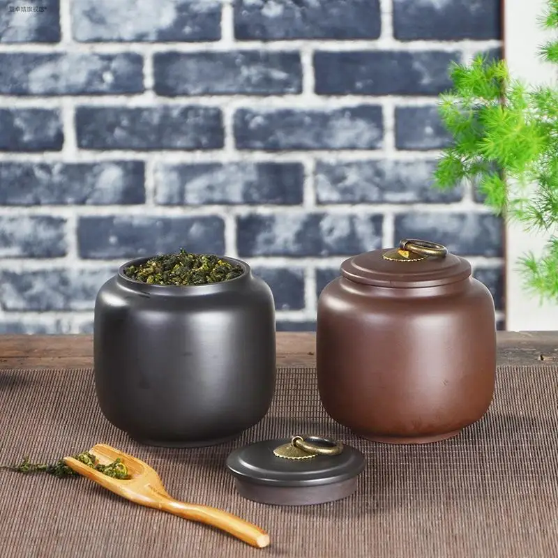 紫粘土セラミック茶葉缶茶器セットアクセサリー密封茶覚醒缶ギフトボックスオリジナル鉱山徳華県