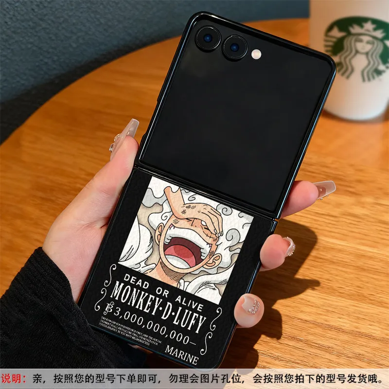 

ONE PIECE animation peripherals suitable for Samsung Galaxy Z Flip3 4 5 6 7 FE W23 24 25 26 Flip mobile phone protective case