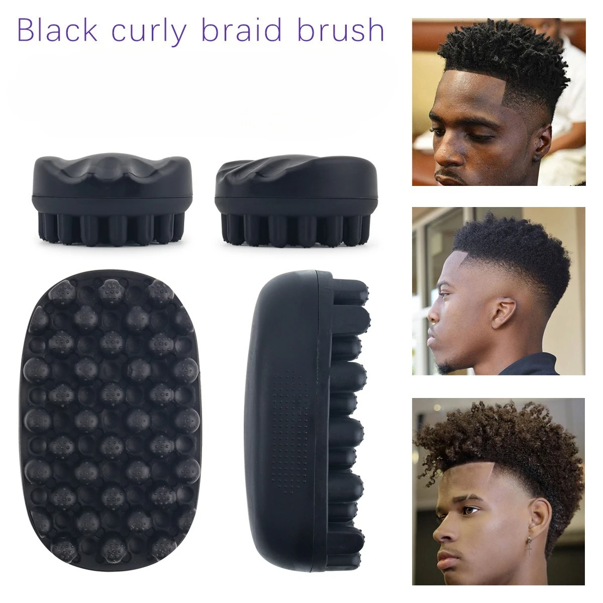 Portable Comb Curly Hair Brush Set Washable Durable Rubber Curly Brush Hair Beauty Dirty Braided Curly Hair Men Cleaning Tool