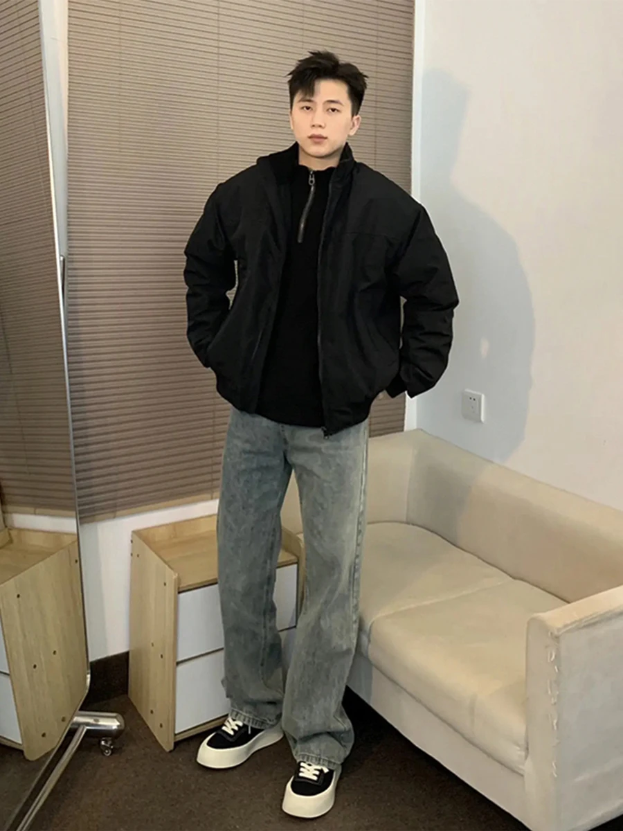 

Cleanfit Men's ort Thiened Cotton Jaet Winter Warm Flight Jaet Polyester Fiber Long Sve Zipper Closure Color