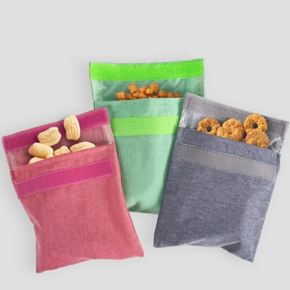 Portable Insulated Snack Bag TPU Eco Food Pouch Washable Food Storage Insulated Lunch Bag for Picnic Travel Office