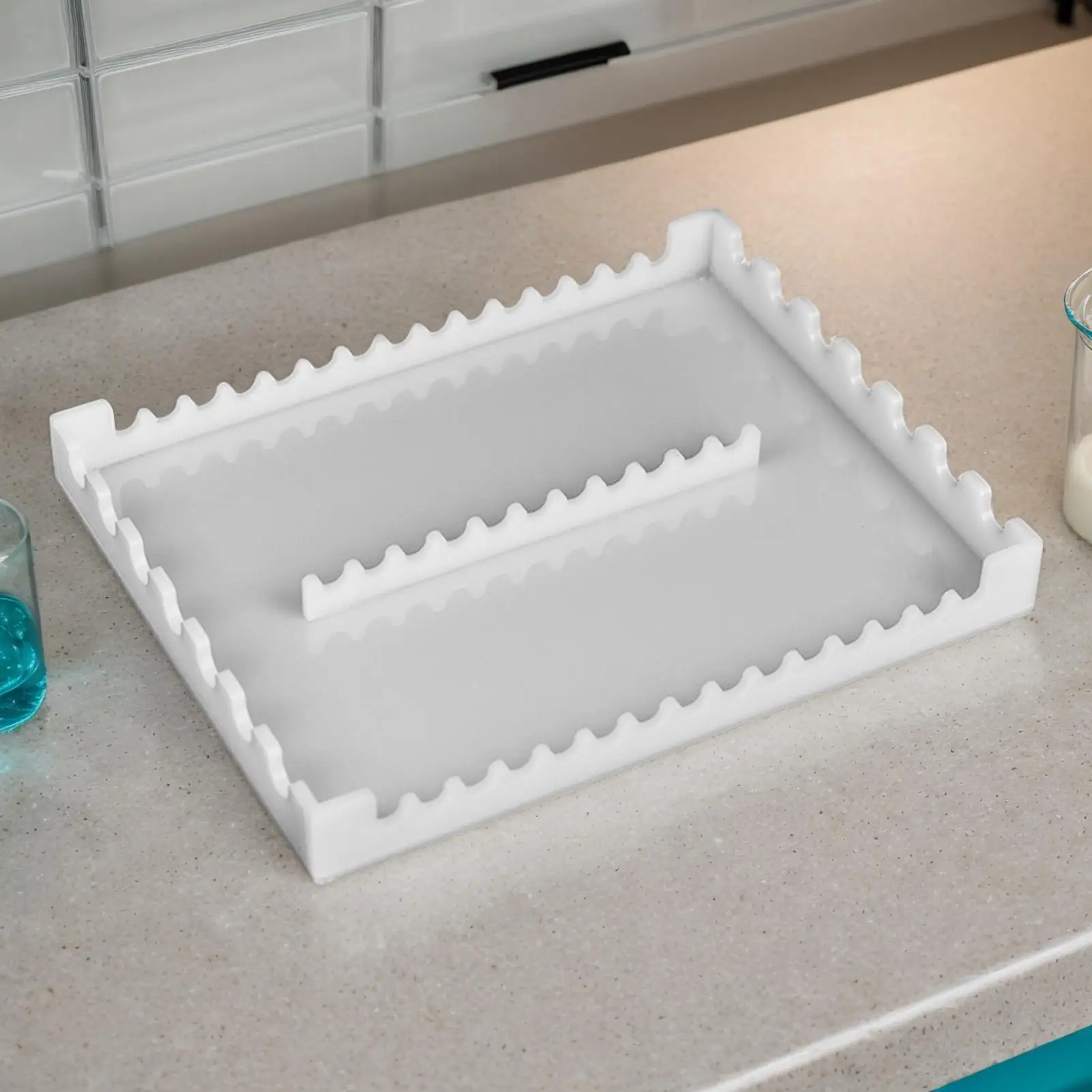 아크릴 피펫 랙 아크릴 피펫 홀더 랙 초보자 학생을위한 22 슬롯 실험실 실험 장비 보관 브래킷