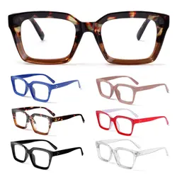 Oversized Square Reading Glasses Men Women Large Frame Fashion Presbyopia Eyeglasses Diopter +1.0~+4.0