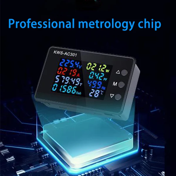 LED Wattmeter Voltímetro Analisadores de Potência AC 50-300V Tensão, 50-60HZ, Electricidade Medidor, 0-100A, Detector, Detecção De Temperatura