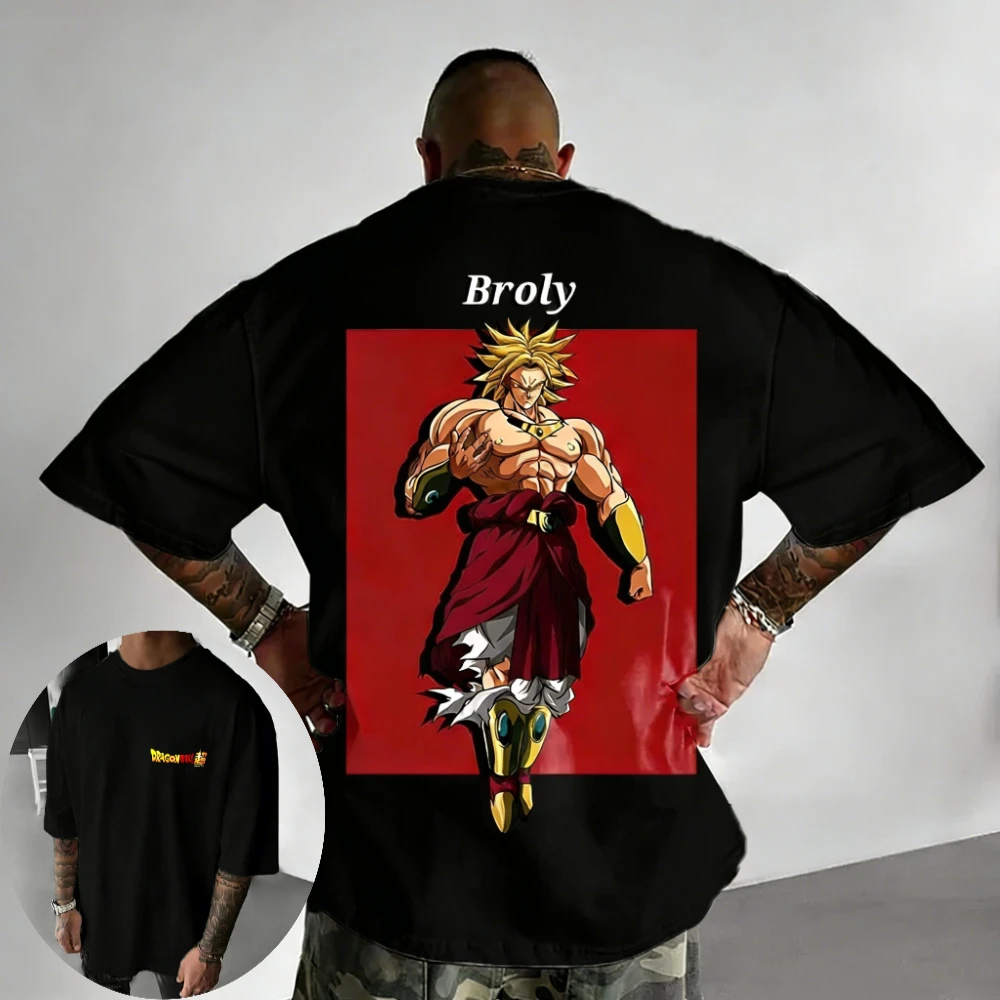 

Dragon Ball Super Men's and Women's T-Shirts Broly Anime Tee Summer Spring Boy's Oversize Short Sleeves Parent-child Outfits