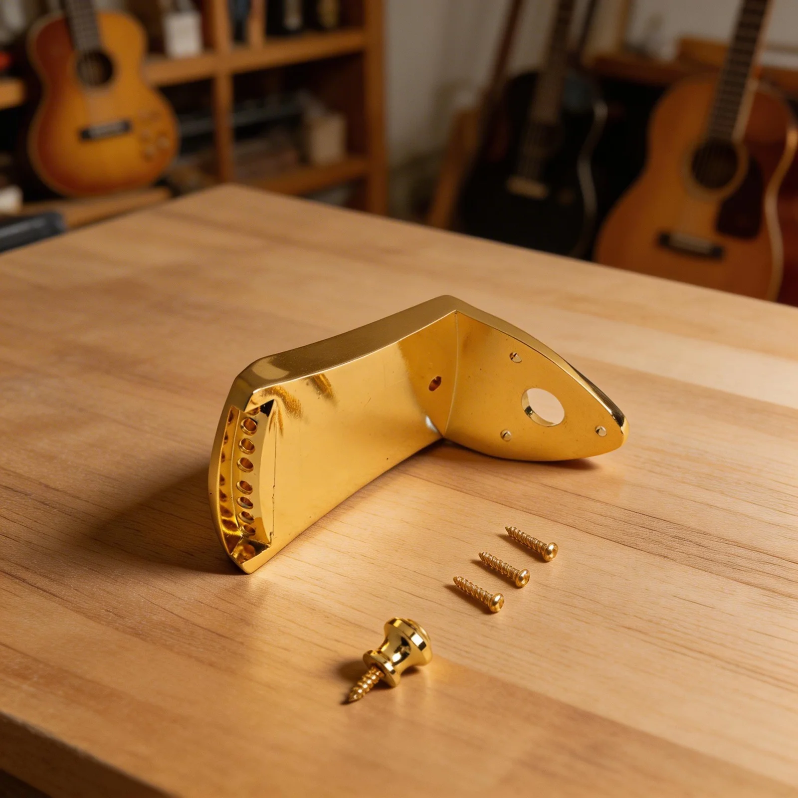 Metal Mandolin Tailpiece for 8 String with Enhanced for sustain and Secure String Holding Built for Performance