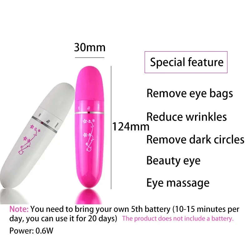 Mini dispositivo elétrico portátil para cuidados com os olhos, vibração, instrumento de beleza, massageador de olhos, remoção de rugas, olheiras, massagem de inchaço