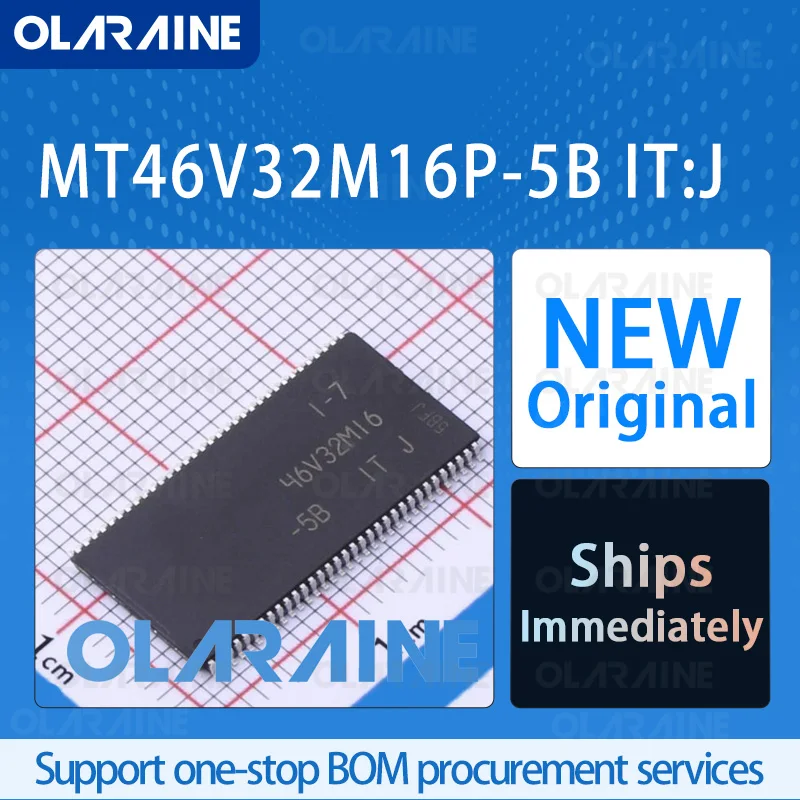 

1/5/10pcs MT46V32M16P-5B IT:J TSOP-66 original 100% New ic chip Dynamic Random Access Memory SDRAM-DDR 512 Mbit 32 M x 16 2.7 V