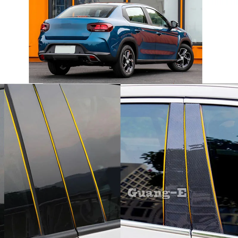 

Car PC Material Pillar Post Cover Door Trim Window Molding Sticker Plate Accessories For Citroen C3 C3L 2020 2021 2022