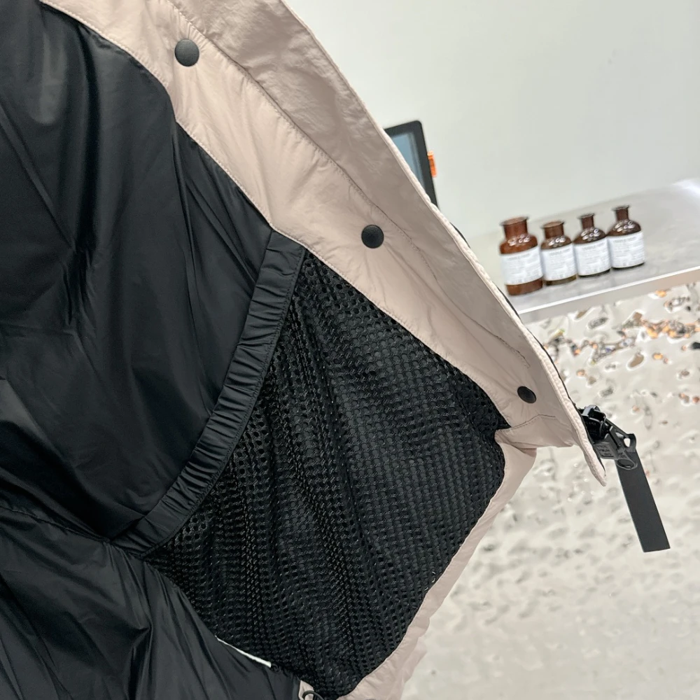 الرجال الفاخرة الشتاء مقنعين الأبيض بطة أسفل معاطف 2025 العلامة التجارية في الهواء الطلق فضفاض الخبز الستر الذكور بلون مصمم ملابس خارجية #4