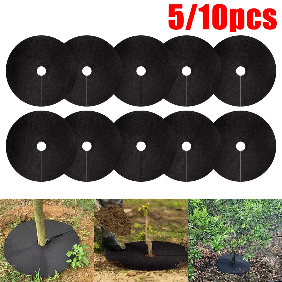 Tree Protection Weed Mats Protector Mat From Weeds Non-Woven Plant Cover Reusable Tree Weed Barrier for Control Root Protection
