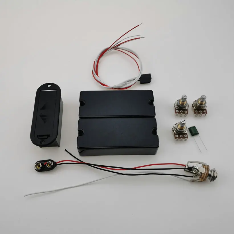 4-string-active-bass-pickup-set-black-humbucker-pickups-with-preamp-wiring-harness-9v-battery-box-for-electric-bass-guitar