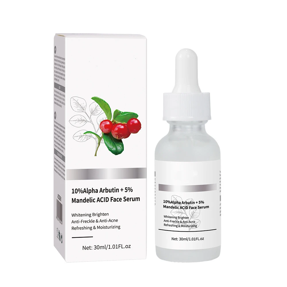 10%Alpha Arbutin 5%Mandelic AClD Face Serum Natural Mandelic Acid Anti Aging Alpha Arbutin Whitening Moisturizer Serum for Face
