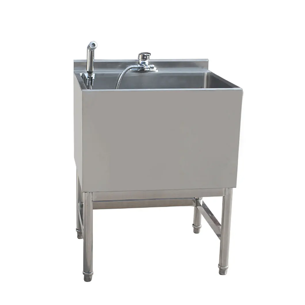 High quality Veterinary equipment  Stainless Steel Washing Sink  dog  grooming bath sink