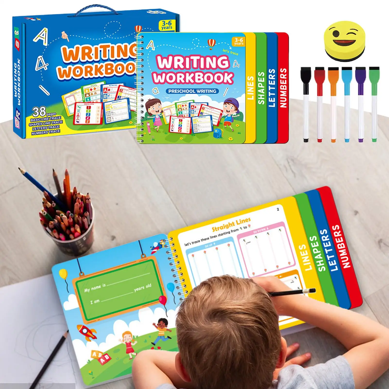 Writing Book For Kids Preschool Letter Tracing Workbook Handwriting Workbook Educational Learning Toys For Classroom School