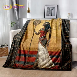 2025 Ancient Egypt Hieroglyphic Mythology Wall Painting Blanket,Soft Throw Blanket for Home Bedroom Bed Sofa Cover Child Gift