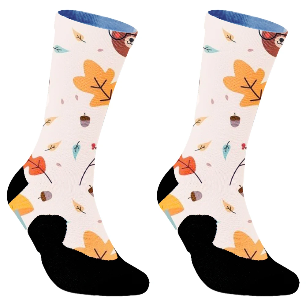 Cute Animals Crew Socks para homens e mulheres, basquete, ciclismo, skate, esportes, futebol, futebol, 2024, novo