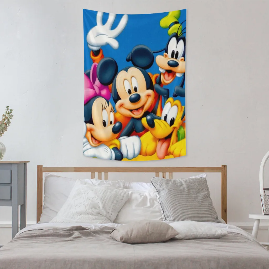 

Mikey Mouse Fabric Tapestry for Wall Bedroom Room Decorating Items