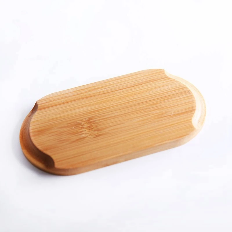 Pepper Mill Tray Bamboo Tea Tray Salt And Pepper Shaker Stand Tray Wooden Kitchen Storage Holder  Home Decoration Crafts