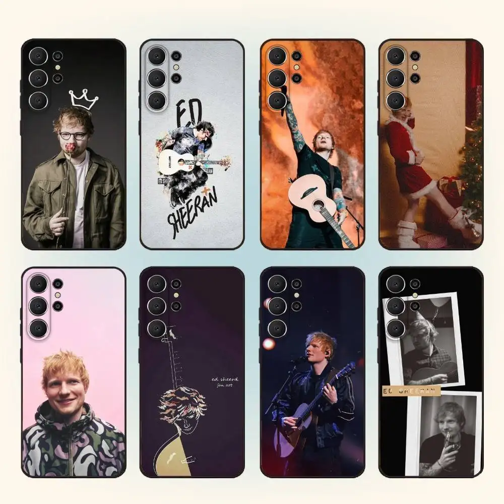 Ed s-sheeran gigs capa de telefone para samsung s25,24,23,22,30,21,10,9,ultra,plus,lite,fe capa preta macia