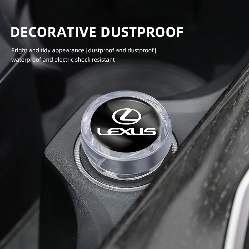 Car Cigarette Lighter Cover DustProof Decoration Cap For Lexus RX330 IS250 Ct200h ES300h RX350 IS300h NX300h RX400h ES350 RX450h