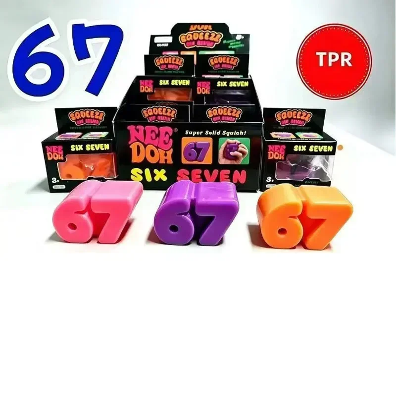 New NeeDoh 67 Styles TPR Fidget Squeeze Toys Squirrel Squishies Anti Stress Sensory Mochi Squishy Decompression Toy