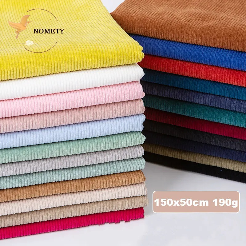 Corduroy Fabric Solid Jacket Pants Sofa Velvet Cloth for Sewing Shirt Sweater Clothing Handmade DIY 150x50cm