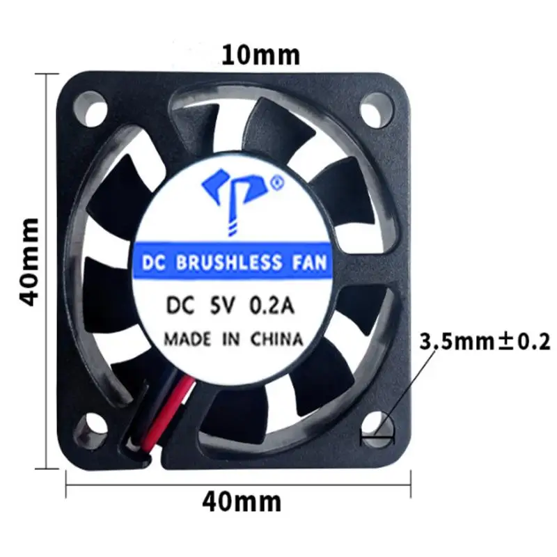 4010 ultra-thin DC fan 5V oil containing ball bearing computer laptop graphics card USB cooling fan 40mm × 10mm E4