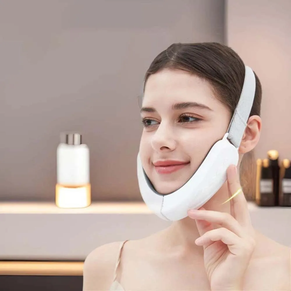 Appareil électrique pour le visage en V, haute élasticité, réglable, confortable, Intelligent, masseur Facial, micro-courant pliable