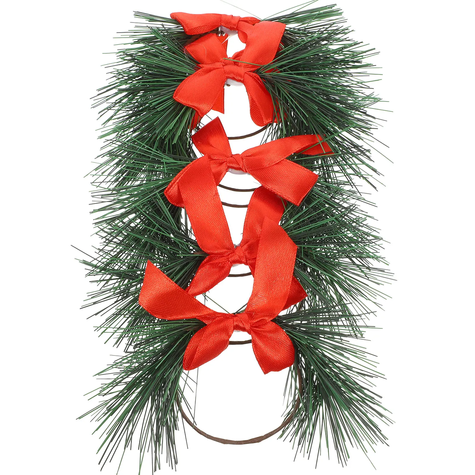 

6 Pcs Pine Needle Rings Wreaths for Home Decor Holiday Candles Table Decoration Reusable Christmas Party Wedding