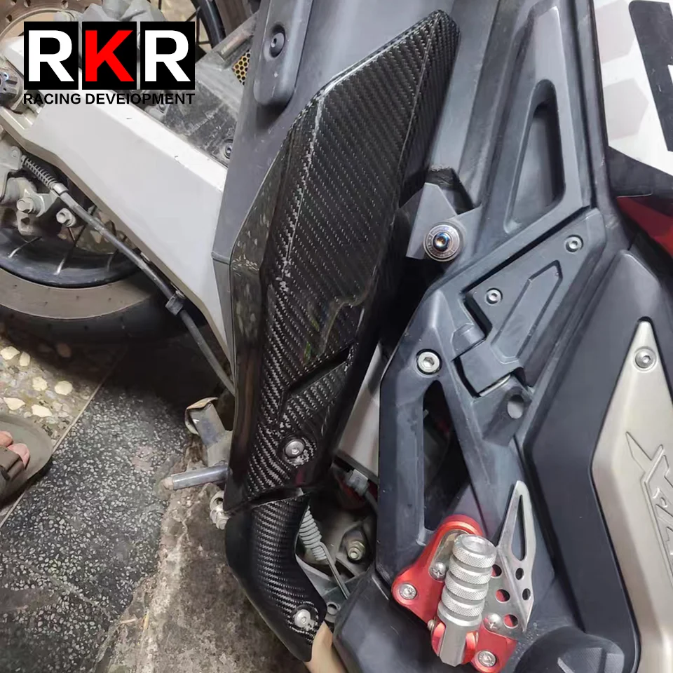 Motorcycle Original Exhaust System Middle Carbon Fiber Protector Heat Shield Cover Guard Fit For Honda X-ADV 750 Adv750 XADV750
