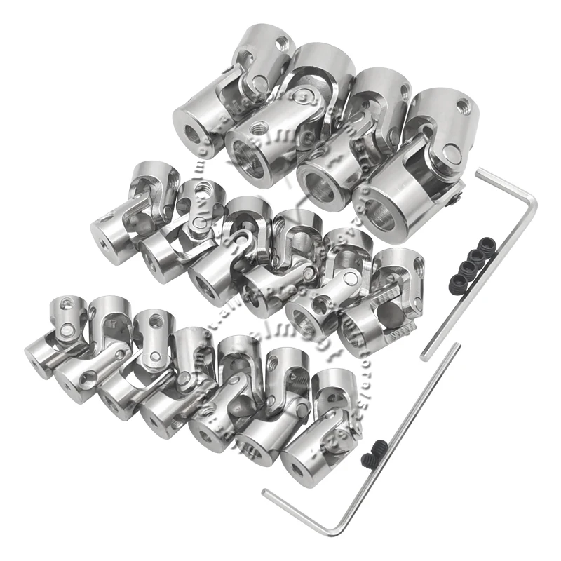 2/3/3.17/4/5/6/6.35/8/10mm Boat Car Shaft Coupler Motor Connector Metal Universal Joint Coupling