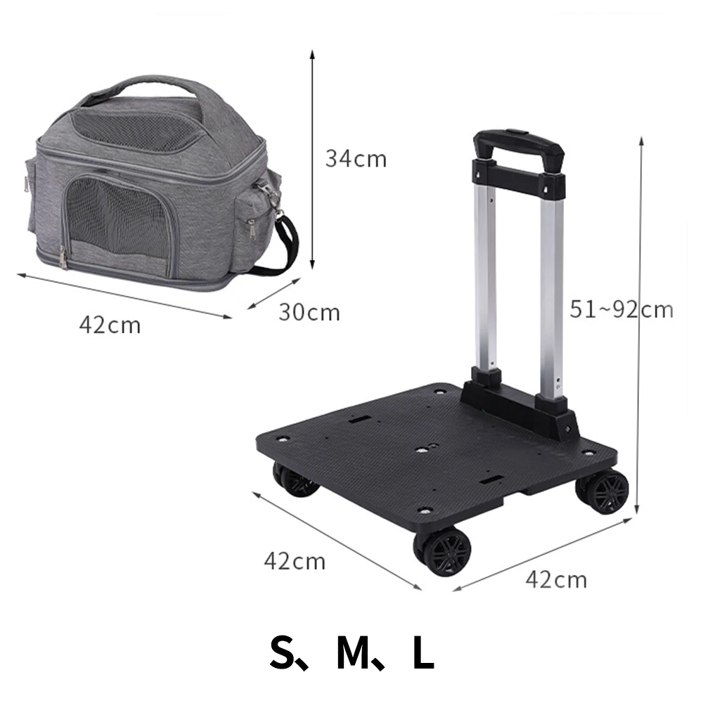 Detachable Foldable Breathable Travel Portable Plastic Dog Stroller Carrier