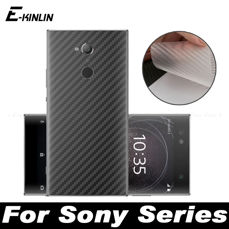 5pcs/lot 3D Carbon Fiber Back Cover Screen Protector Film For Sony Xperia XA2 XA1 Ultra 10 Plus 8 Lite 5 1 II III IV V Not Glass