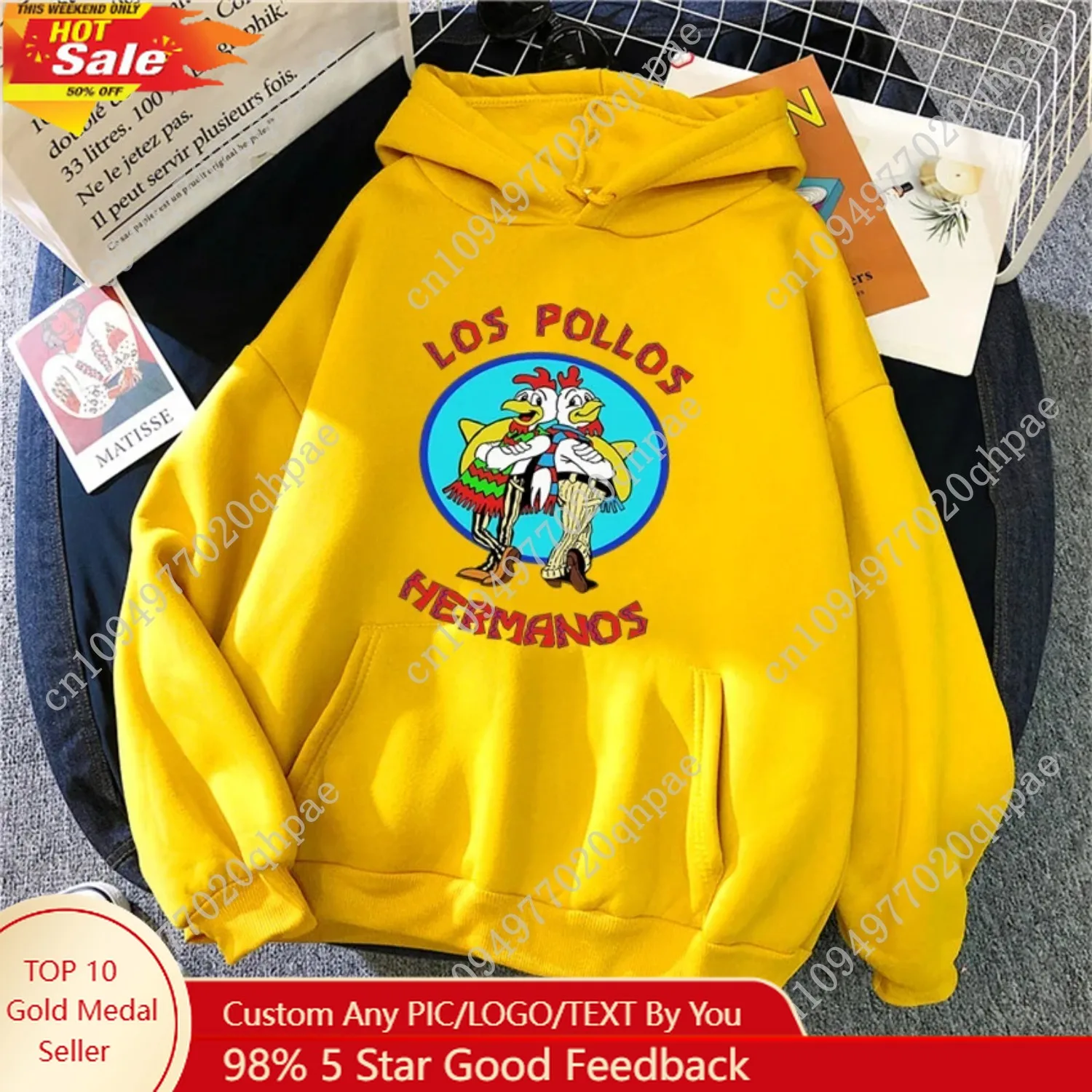 

LOS POLLOS Hermanos Movie For Women Hoodie Funny Chicken Brothers Sweatshirt Oversized Men Hoodies Pullover Hip Hop Streetwear