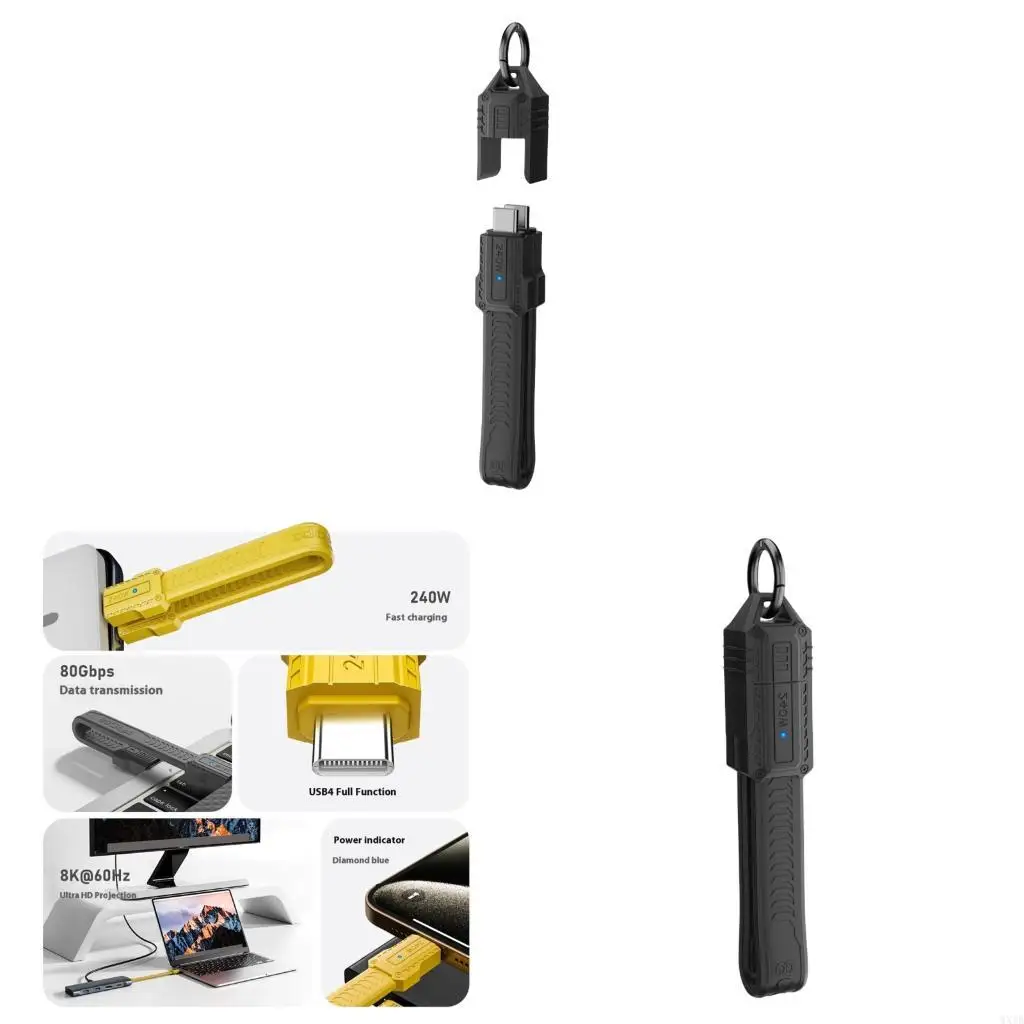 Type C Full Function USB Cable Support 8K@60Hz Flexible FPC Design Dustproof Feature for Tablets Gaming Devices