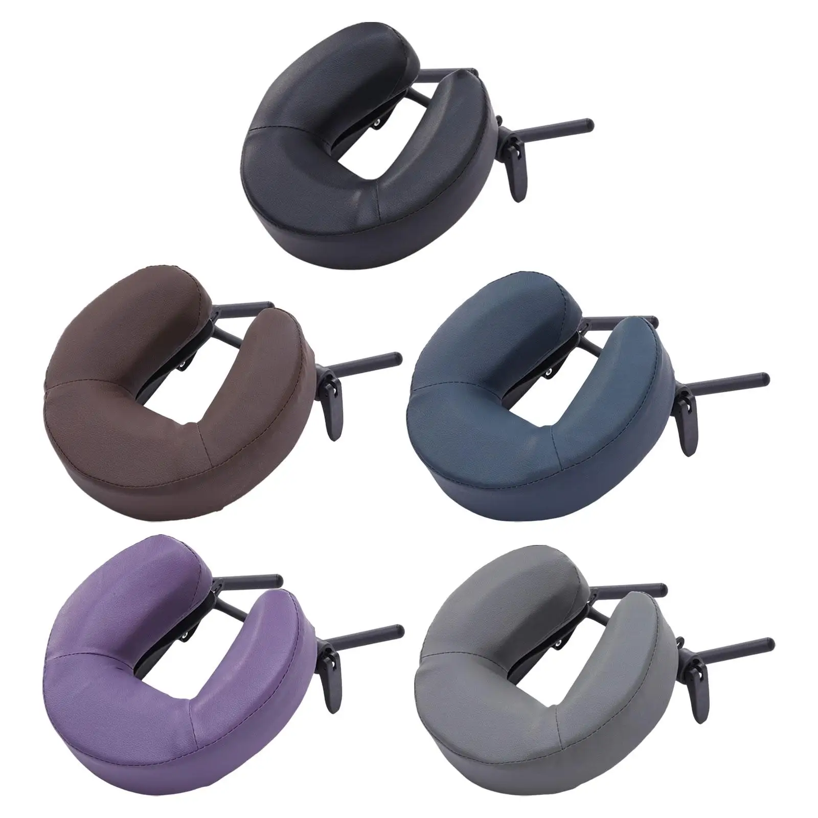 

Massage Table Face Cradle with U Shape Pillow Soft Versatile Aluminum Alloy Bracket Portable Face Rest Support Comfortable