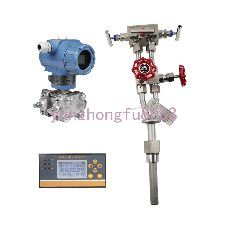 Stainless Steel Average Pitot Tube Steam Liquid Air Gas Annuba Type Flow Meter with Integrator