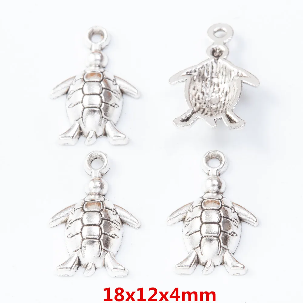 

80pcs turtle Craft Supplies Charms Pendants for DIY Crafting Jewelry Findings Making Accessory 676