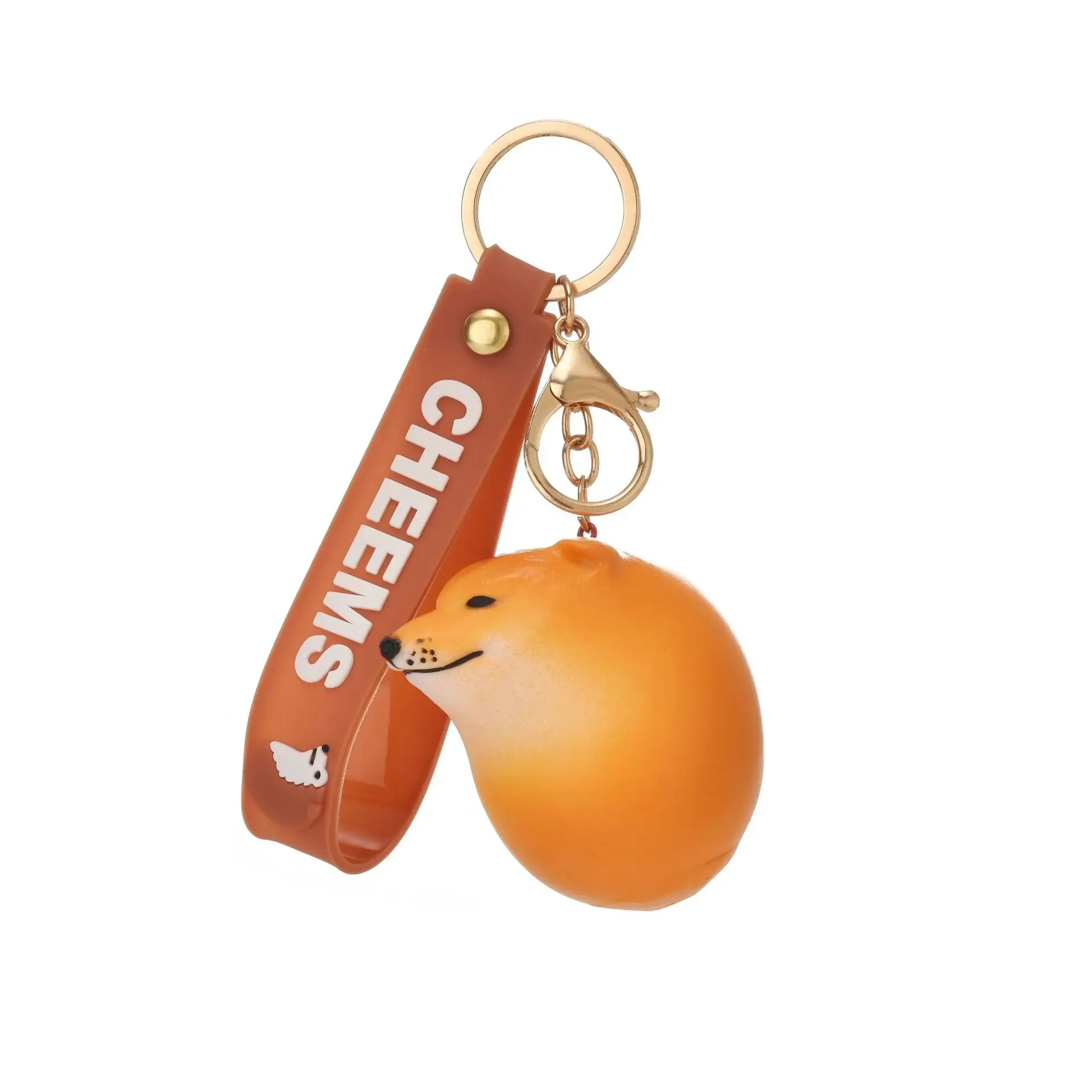 Cheems Dog Egg Keychain New Shiba Inu Creative Cute Dog Decoration Toy Keychain Car Phone Bag Pendant Gift Ornament Llaveros 키링